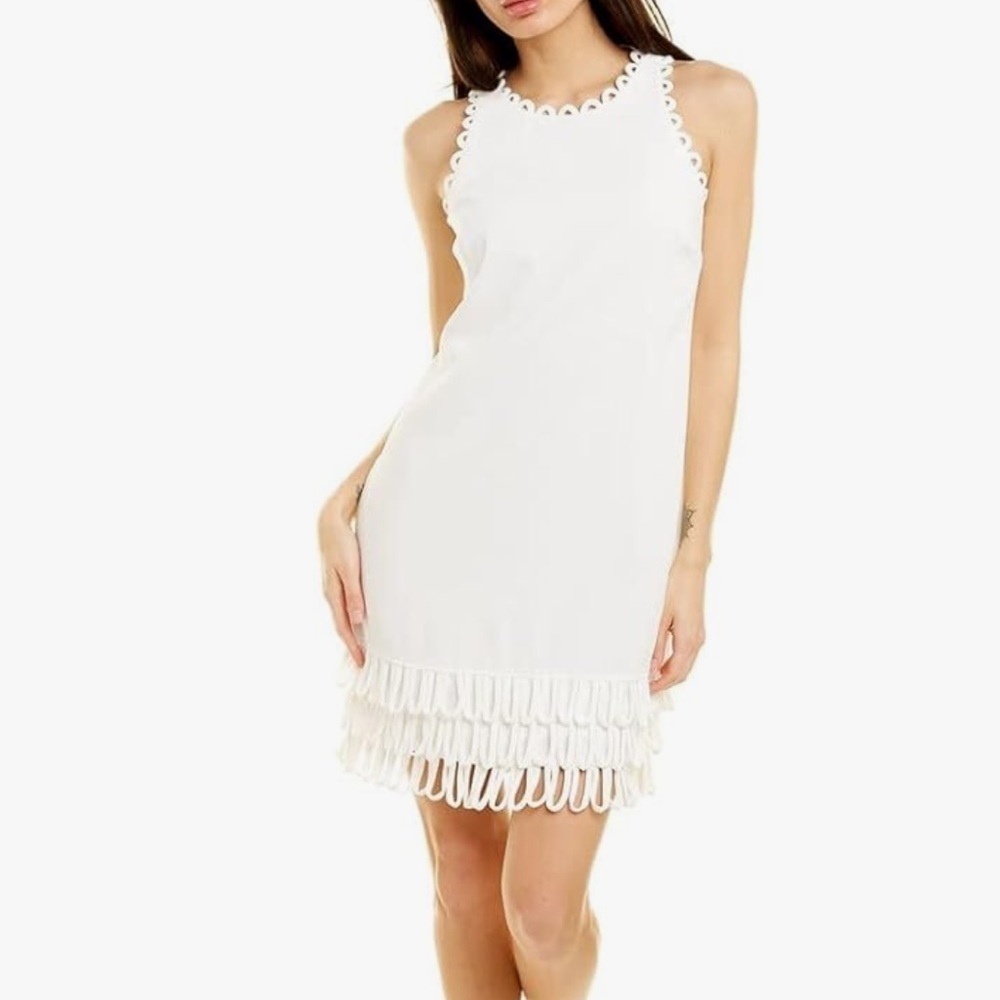 NWT Trina Turk White Seahorse Dress Size 10